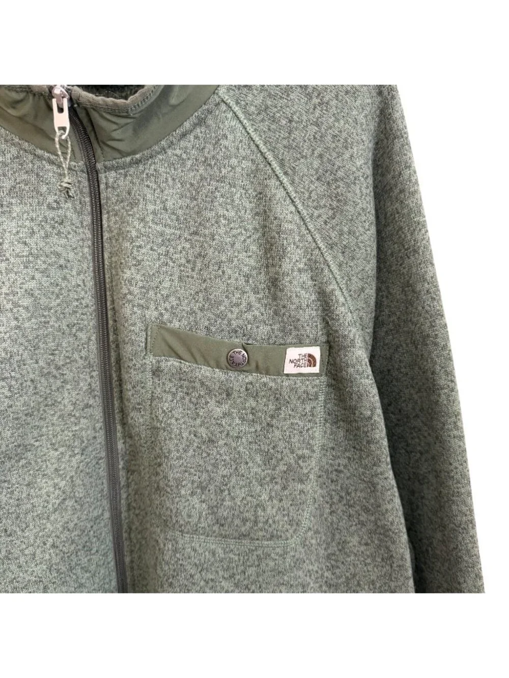 The North Face Gordon Lyons‎ Full-Zip Knit Fleece Jacket Green XXXL Outdoors